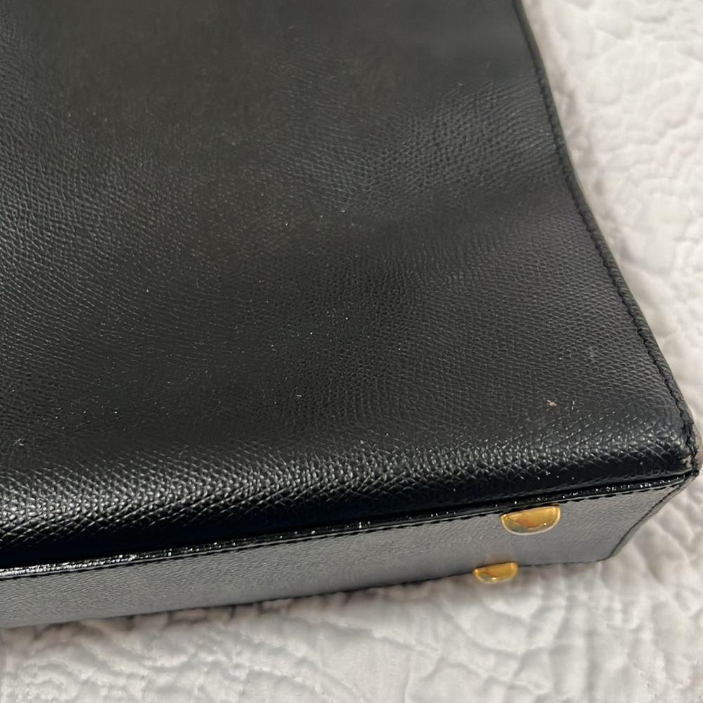 Celine Black Leather Bag with Gold Accents - Picture 7 of 16
